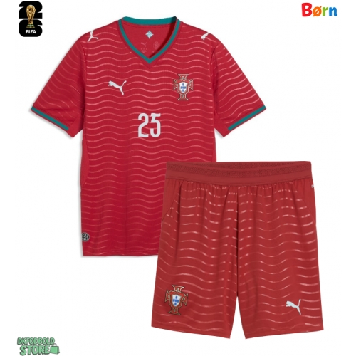 Portugal Nuno Mendes #25 Replika Babytøj Hjemmebanesæt Børn VM 2026 Kortærmet (+ Korte bukser)